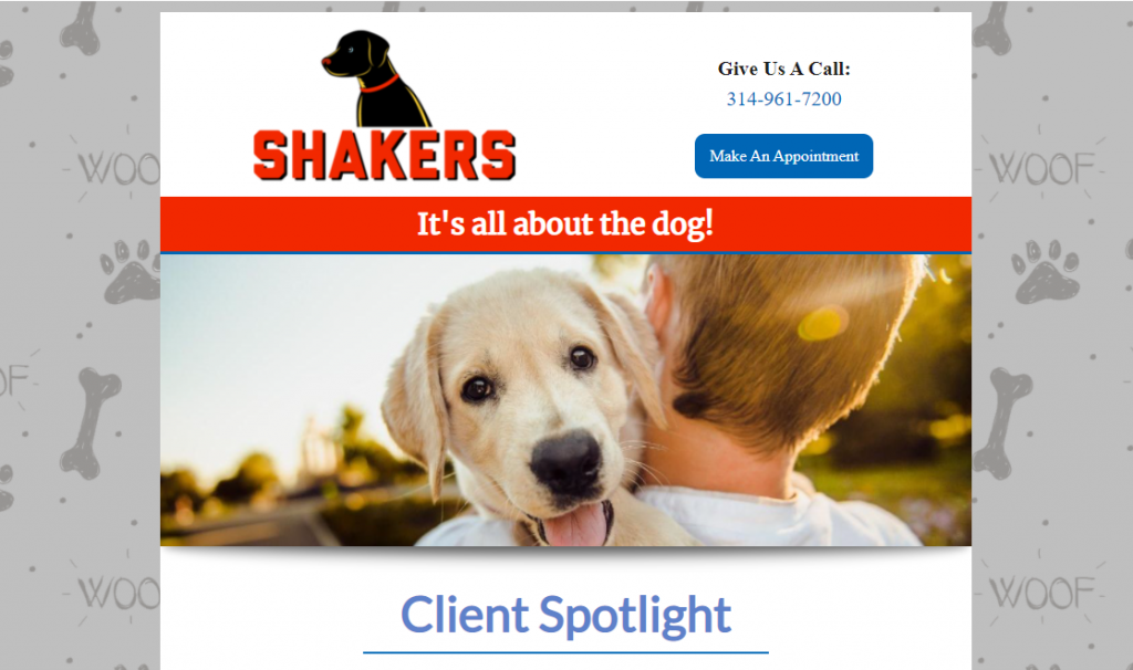Client Spotlight Shakers Dog Wash and Grooming